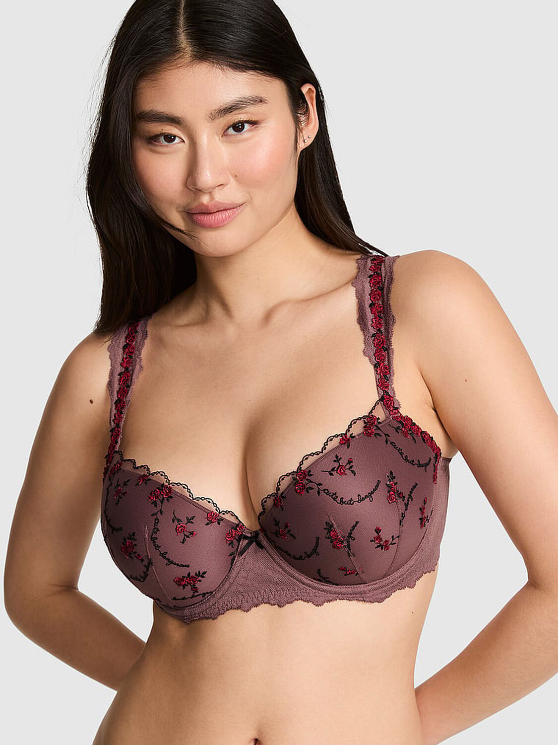 vs Pink PINK Wink&trade; Push-Up Balconette Bra Rose Taupe 1 of 4 