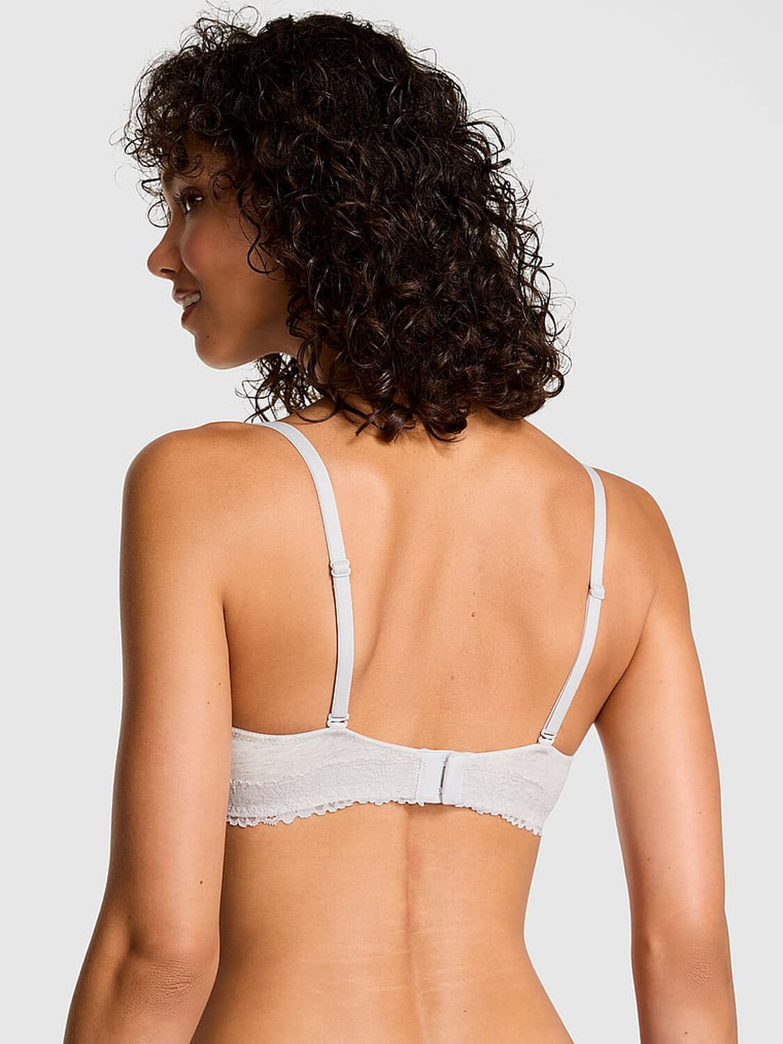 vs Pink Wear Everywhere Wear Everywhere Push-Up Bra Vs Snow Heather Silver 2 of 2 