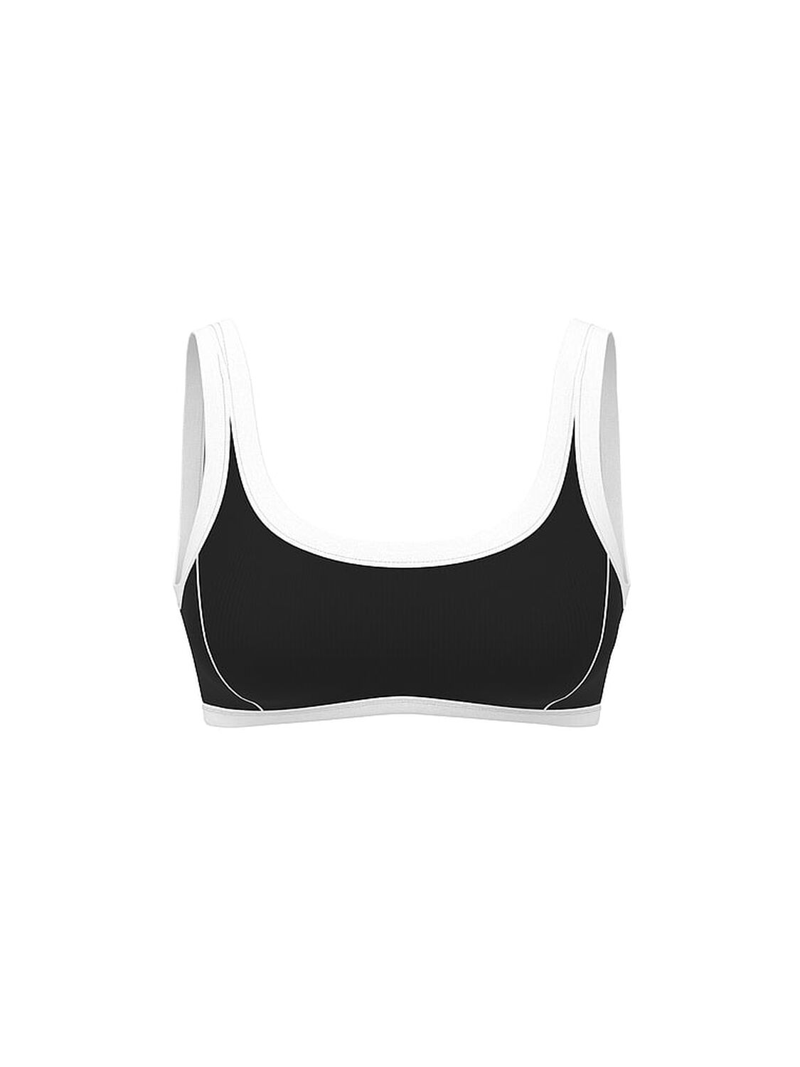 vs Pink The Wave Soft Seamless Contour Sports Bra Pure Black 2 of 4 