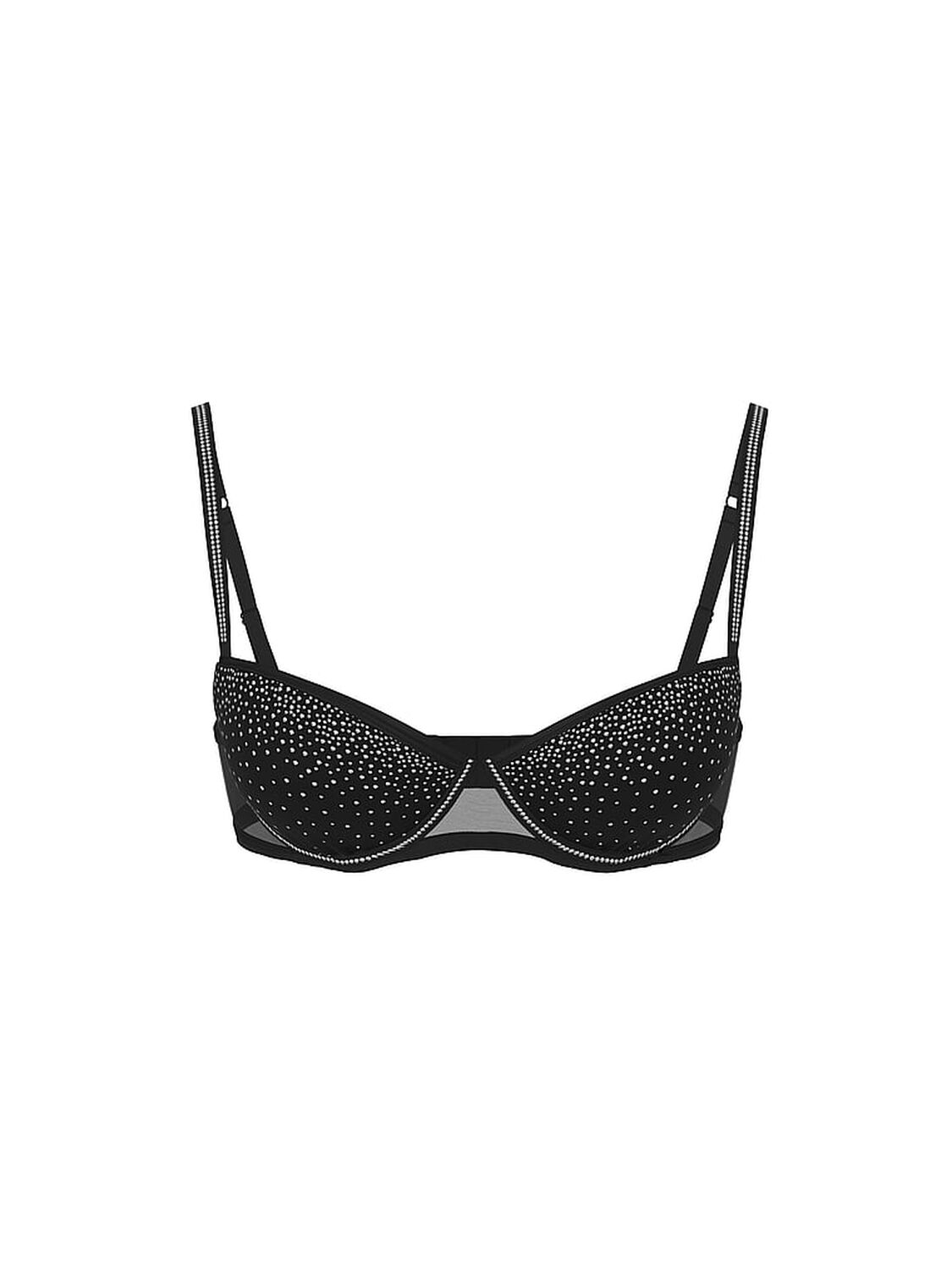 vs Pink Wink Wink Push-Up Balconette Bra Pure Black 6 of 7 