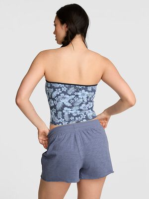 All-Day Cotton&trade; Ruched Front-Tie Tube Top