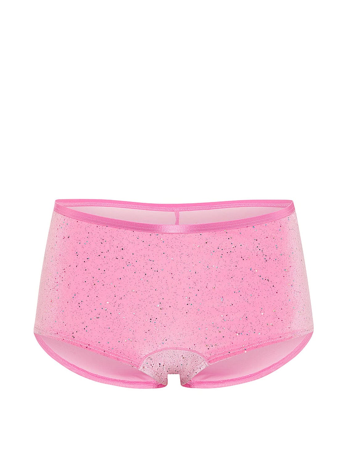 vs Pink Plush Touch Velour Boyshort Panty Moonstone Pink Confetti Velour 3 of 4 