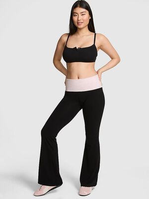 All-Day Cotton Foldover Flare Leggings