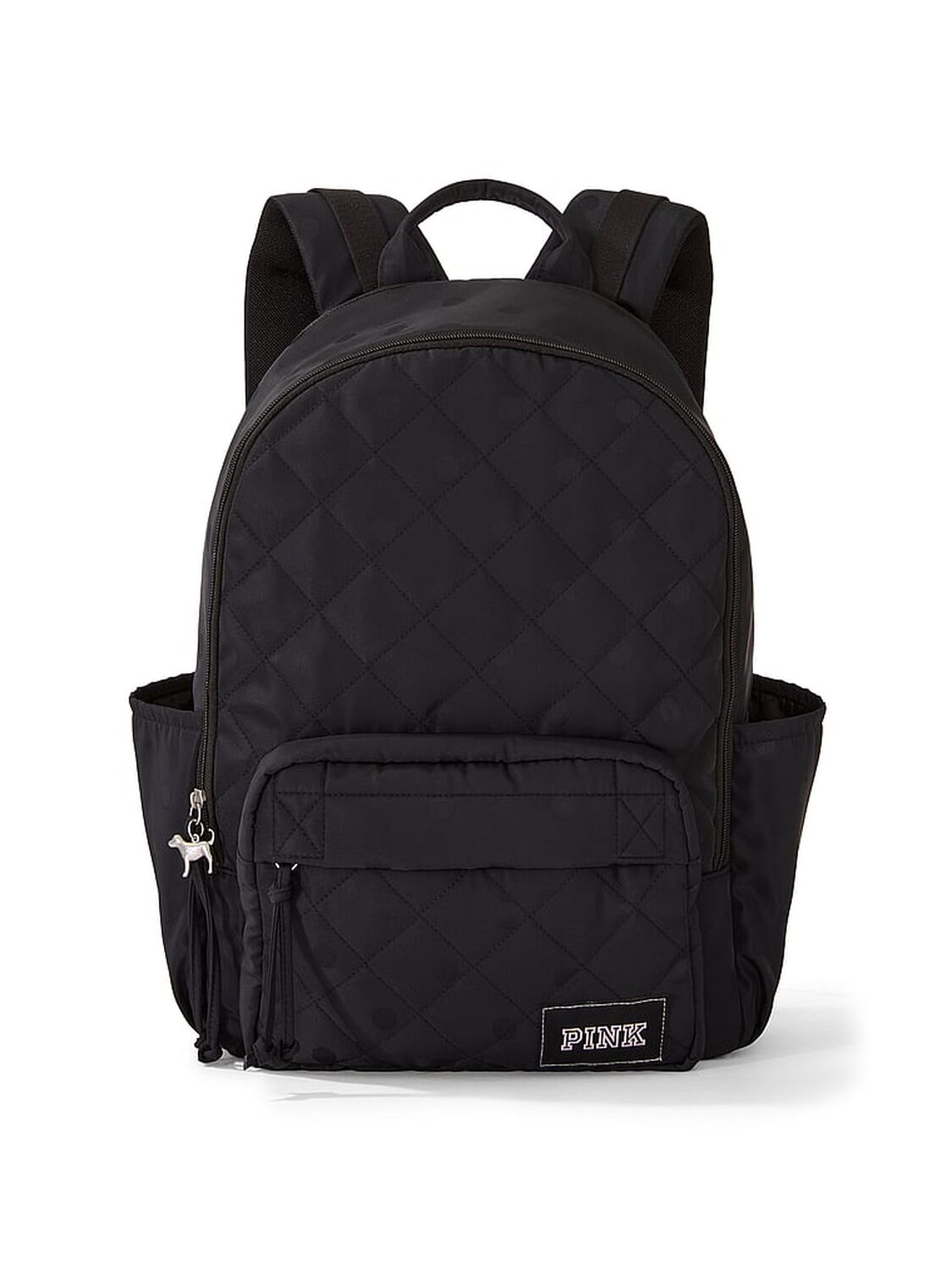 vs Pink Quilted Puffer Backpack Black 1 of 3 