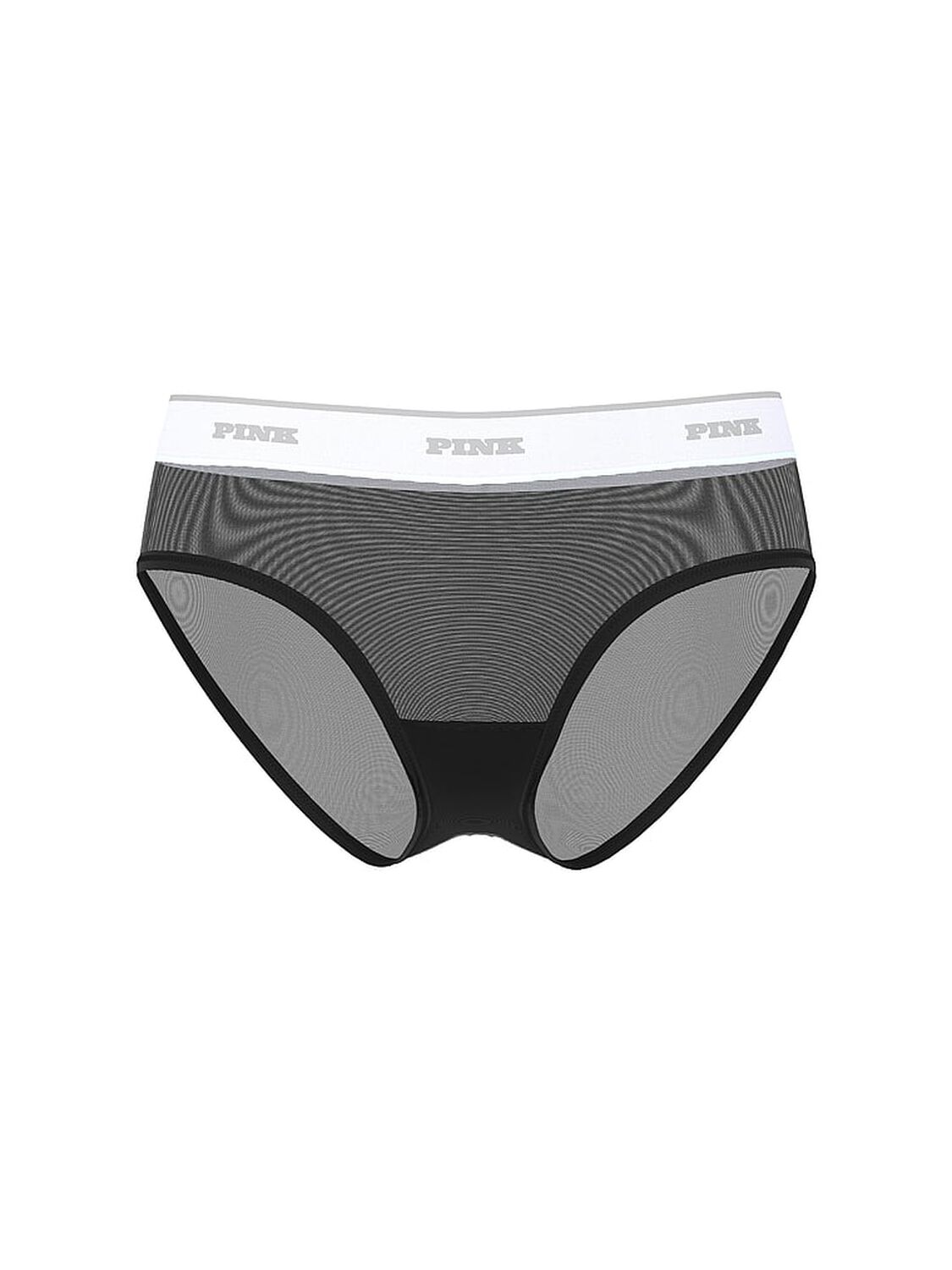 vs Pink Logo Mesh Hiphugger Panty Black 3 of 3 