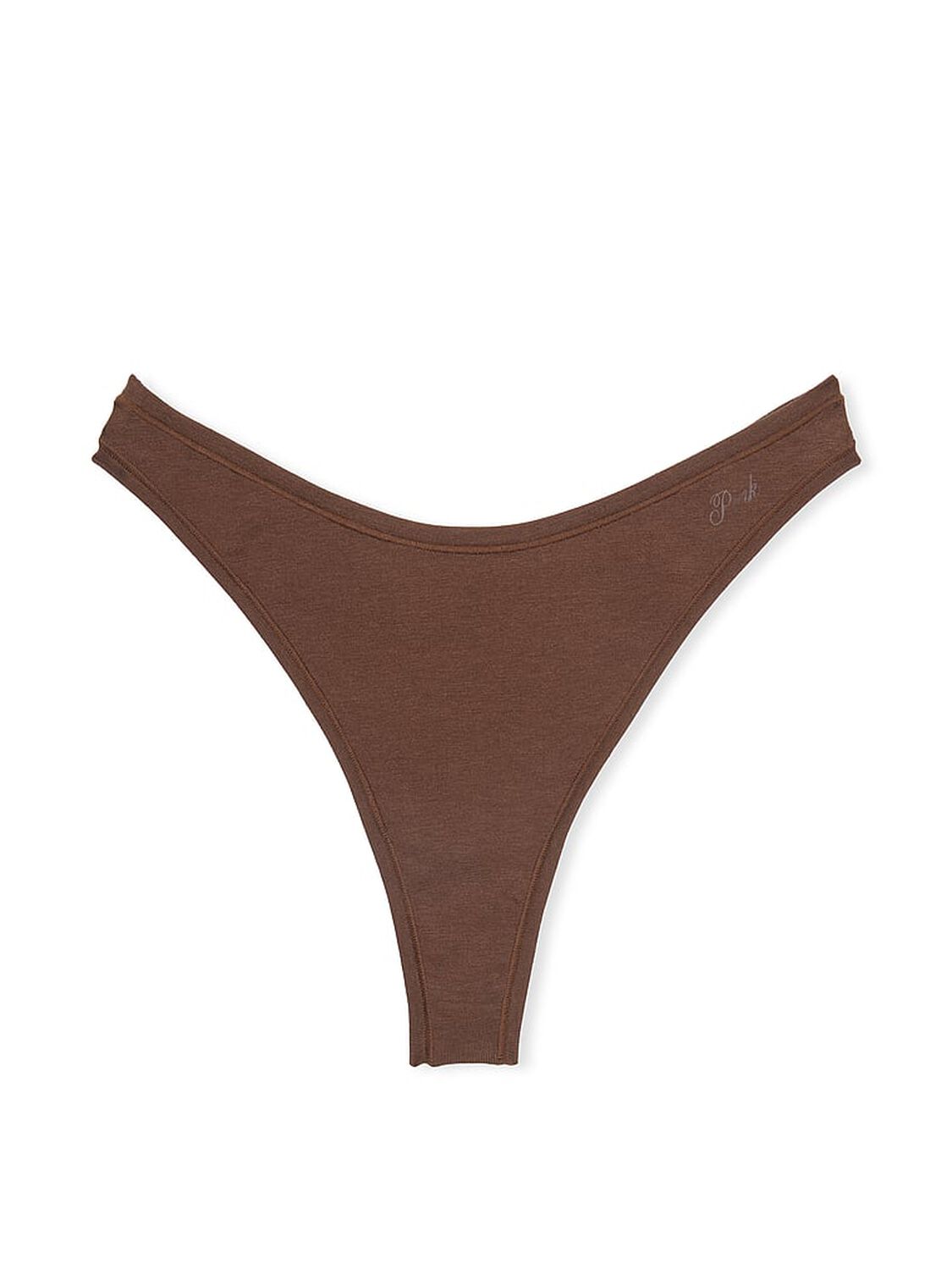 vs Pink Cotton High-Leg Thong Panty Ganache 3 of 3 
