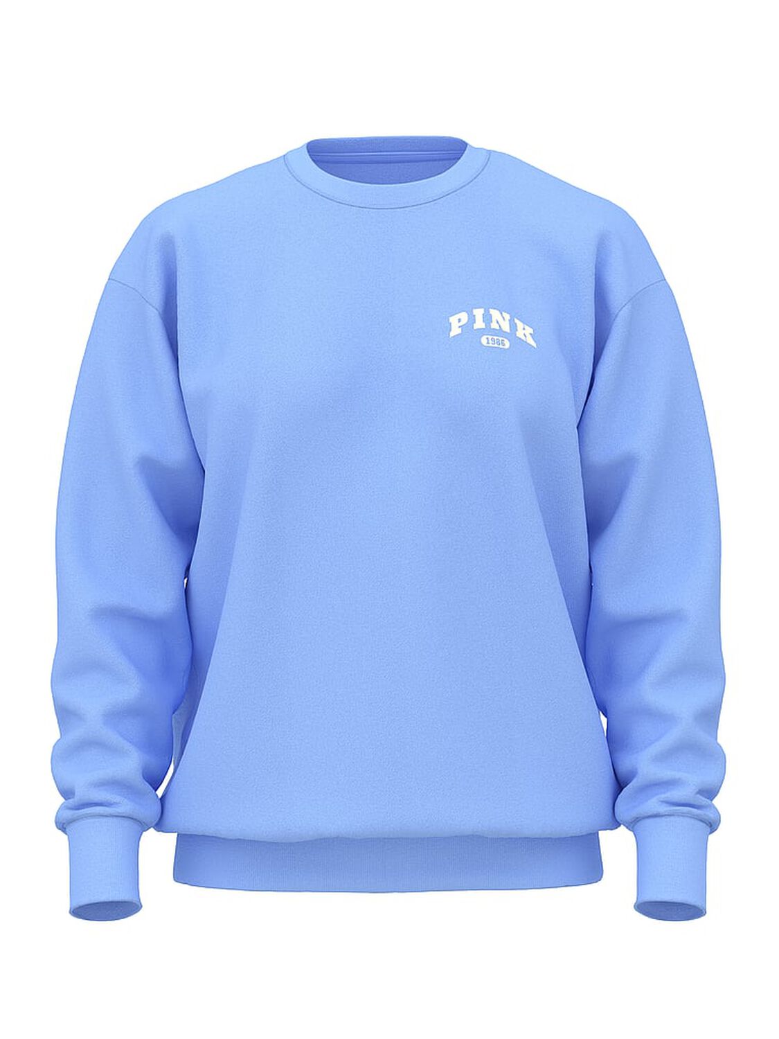 vs Pink Ivy Fleece Oversized Crew Sweatshirt Seascape Blue Dip Dye 3 of 3 