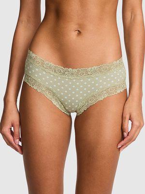 Cotton Lace Trim Cheeky Panty