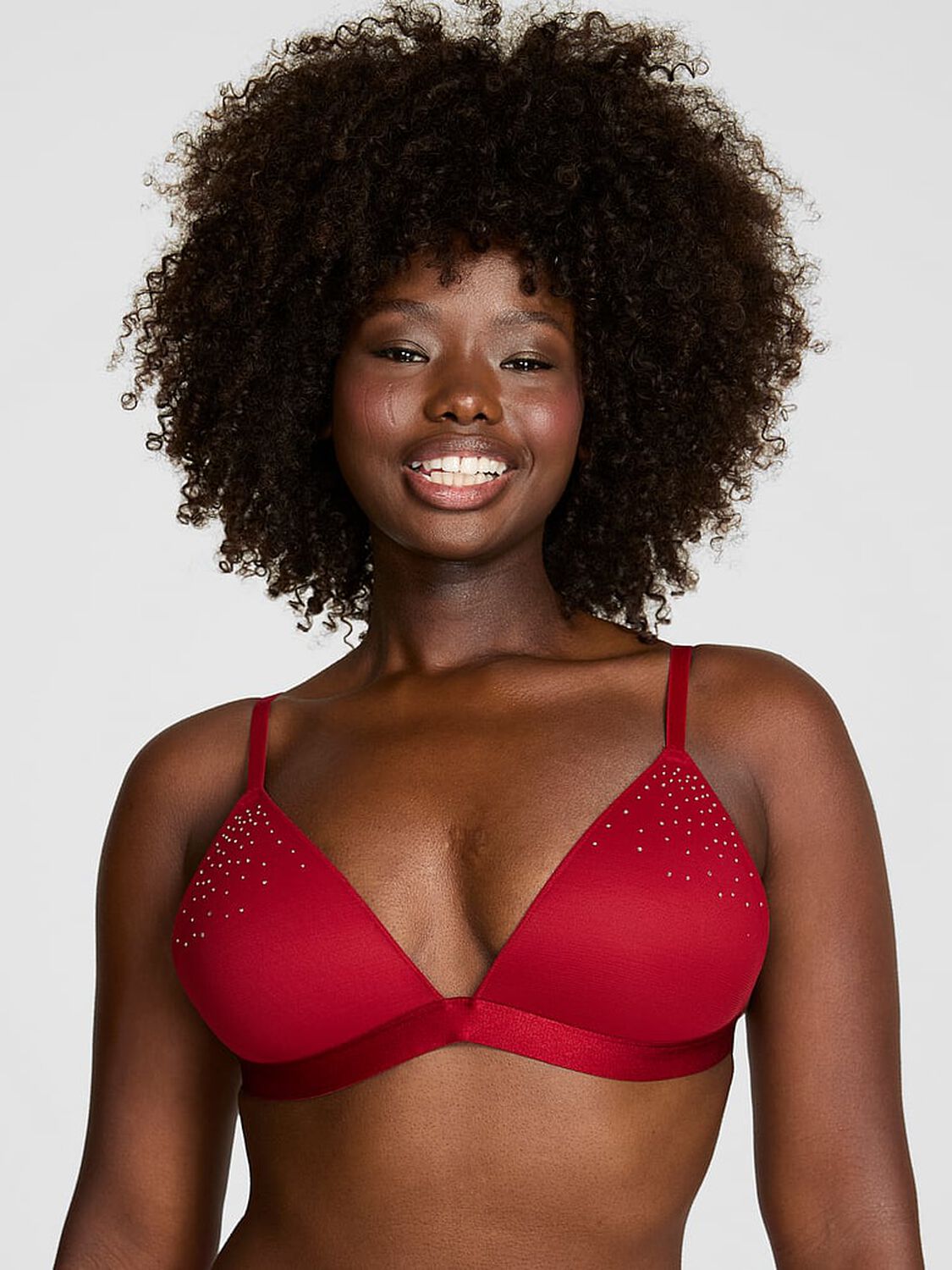 vs Pink Wink WINK Push-Up Triangle Bralette Red Lacquer 1 of 3 