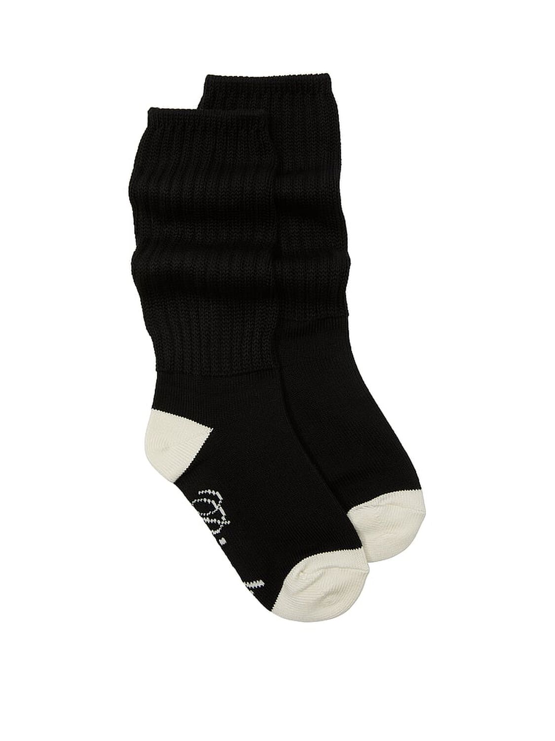 pink Pink Ribbed Slouch Socks Black 1 of 1 