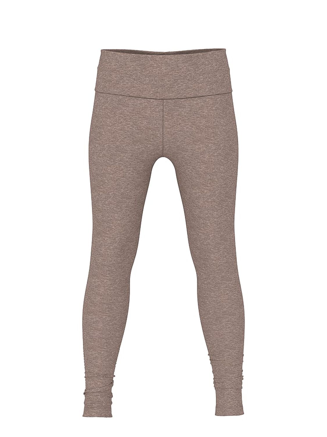 vs Pink All-Day Cotton Foldover Leggings Cocoa Heather Blush Glitter Bling 3 of 3 