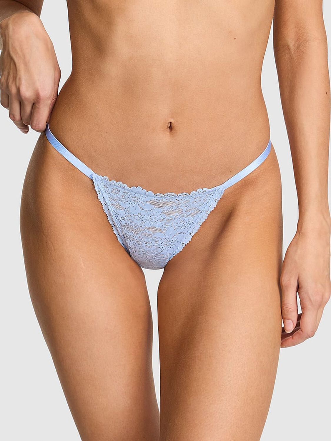 pink Pink Lace String Bikini Panty Blue Dancer 1 of 3 