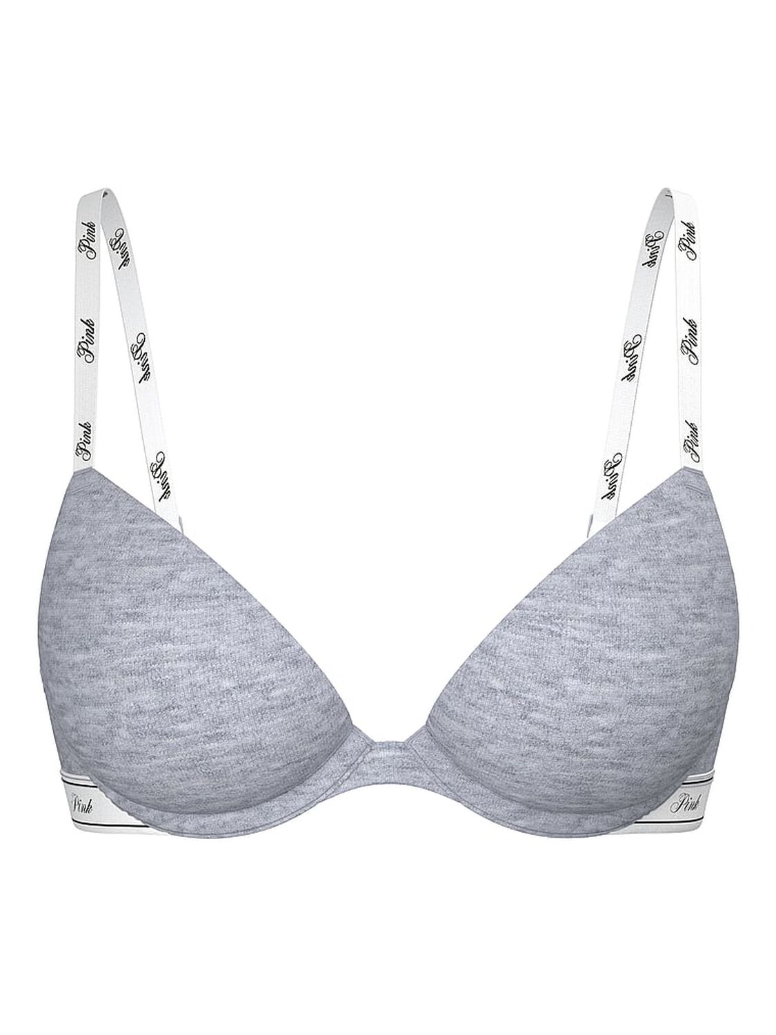 vs Pink Wear Everywhere Wear Everywhere Super Push-Up Bra Medium Heather Grey 3 of 3 