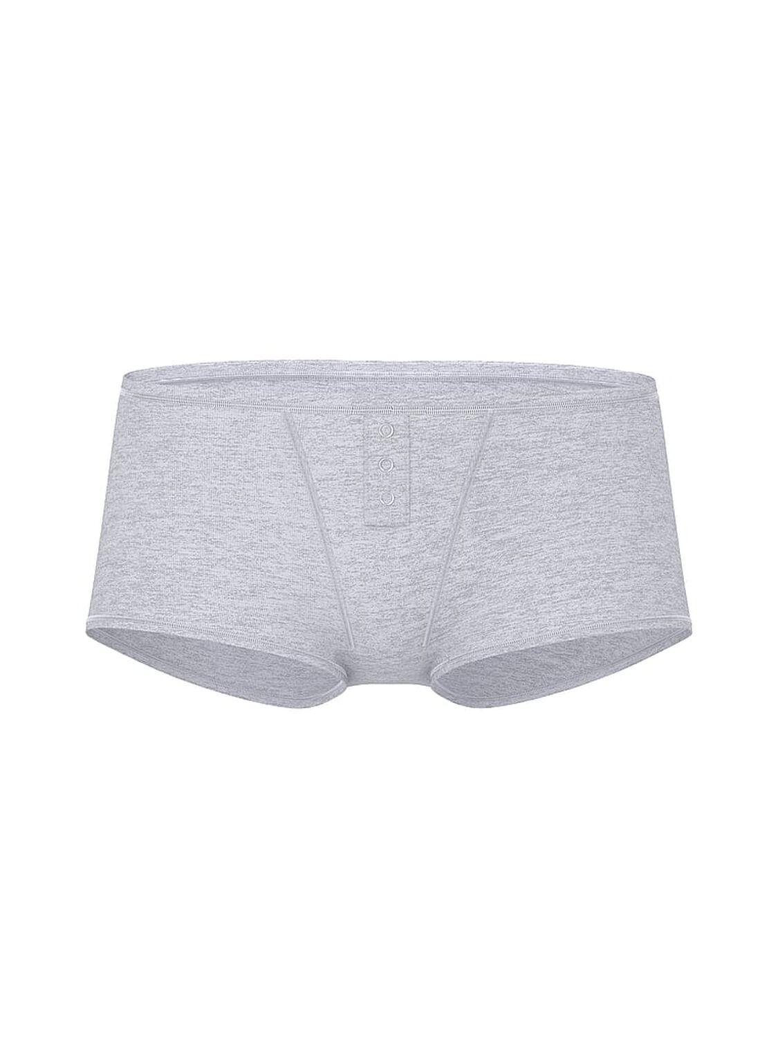 pink Pink Cotton Dorm Boyshort Panty Medium Heather Grey 2 of 3 
