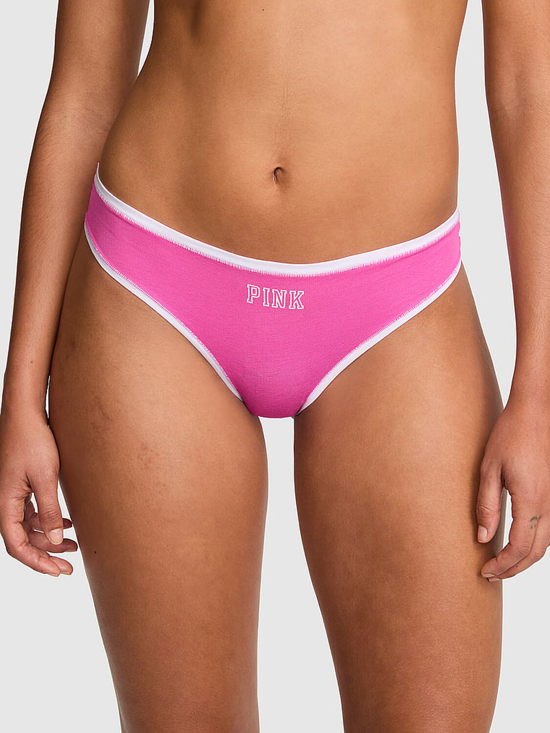 vs Pink Cotton Cheeky Panty 1 of 3 