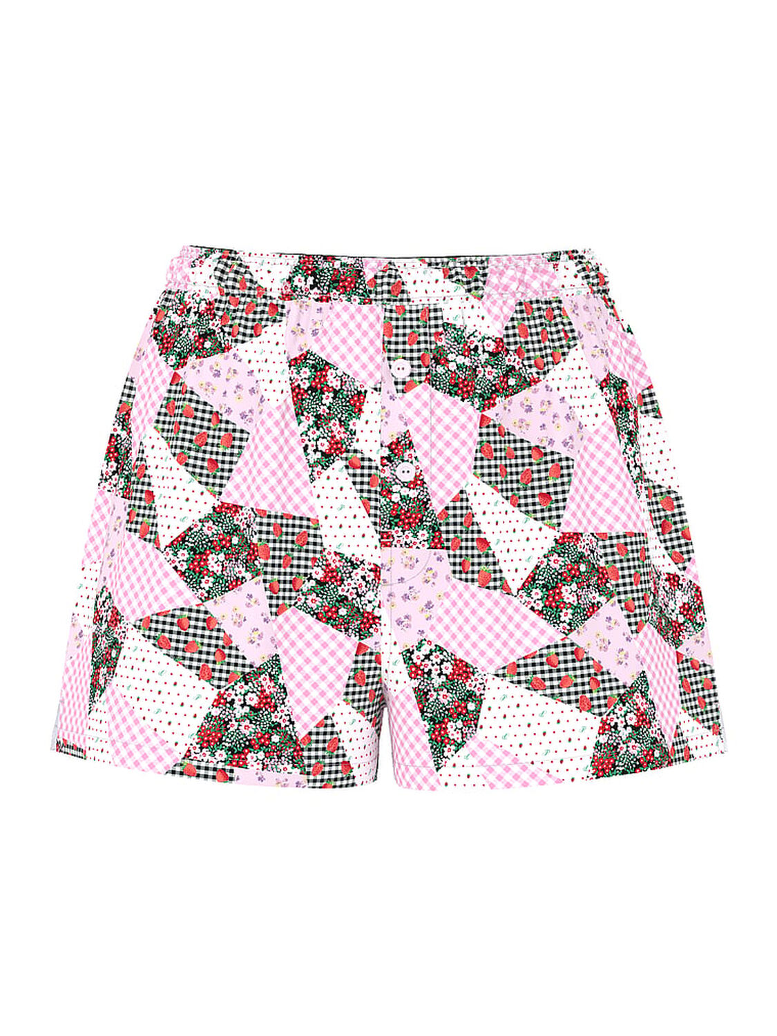 vs Pink Silky Sleep Boxy Pajama Shorts Patch Print 3 of 3 