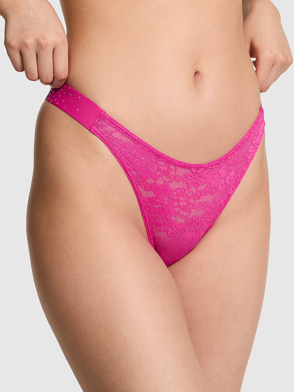 vs Pink Logo Thong Panty Pink Fire 1 of 3 