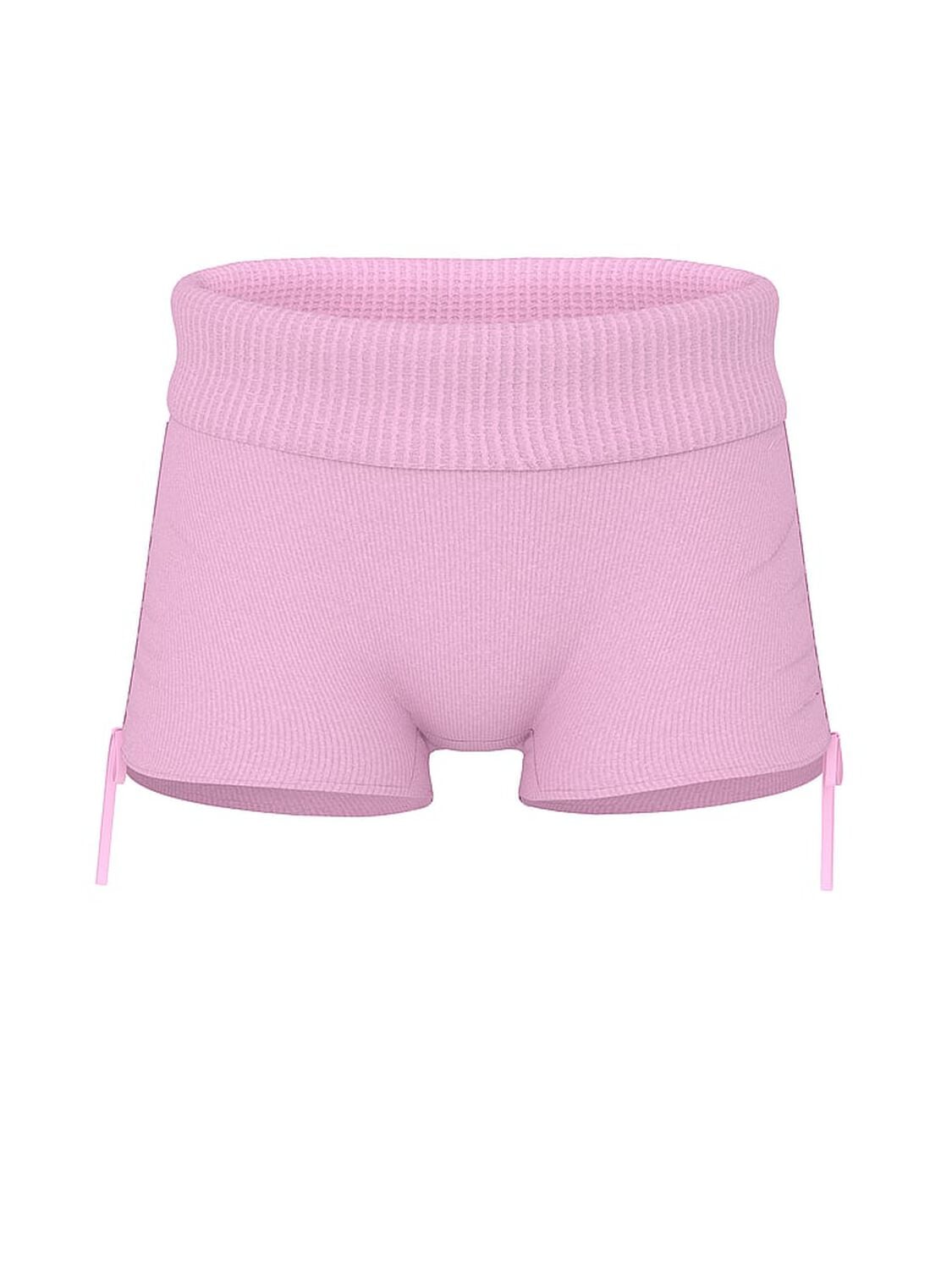 vs Pink Waffle Knit Foldover Shorts Hushed Lilac 3 of 3 