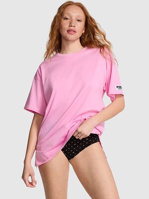 Cotton Oversized Side-Slit Sleepshirt