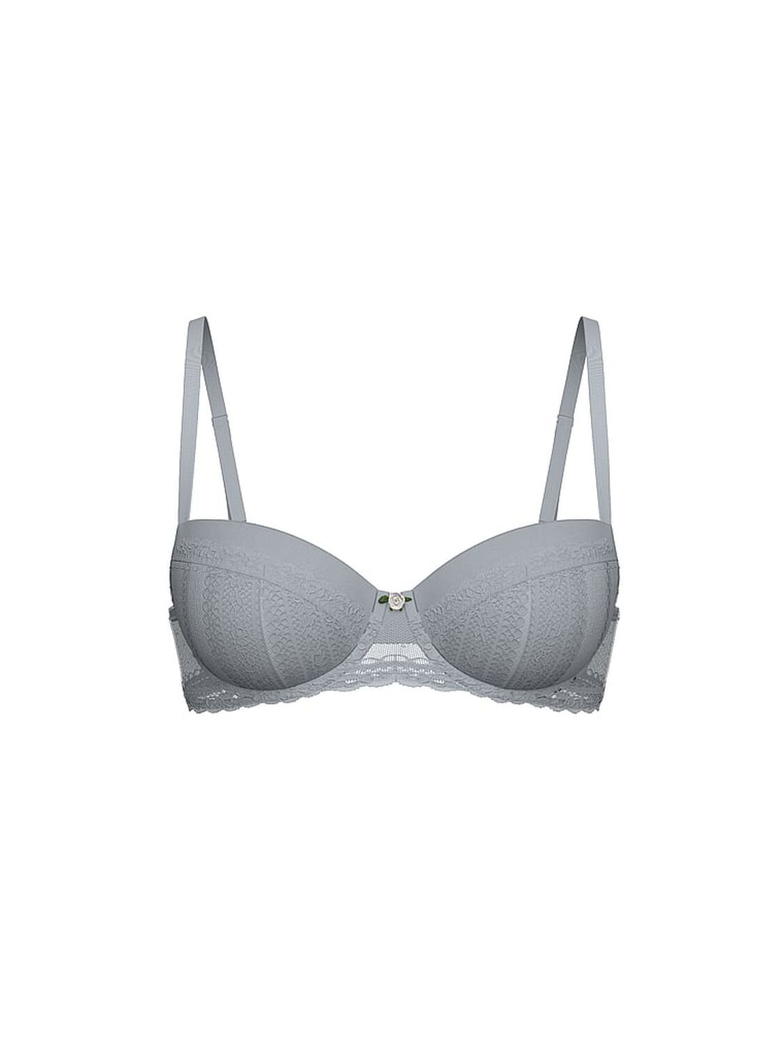 vs Pink Wink PINK Wink&trade; Lightly Lined Balconette Bra Adrift Blue / Coconut White 3 of 3 
