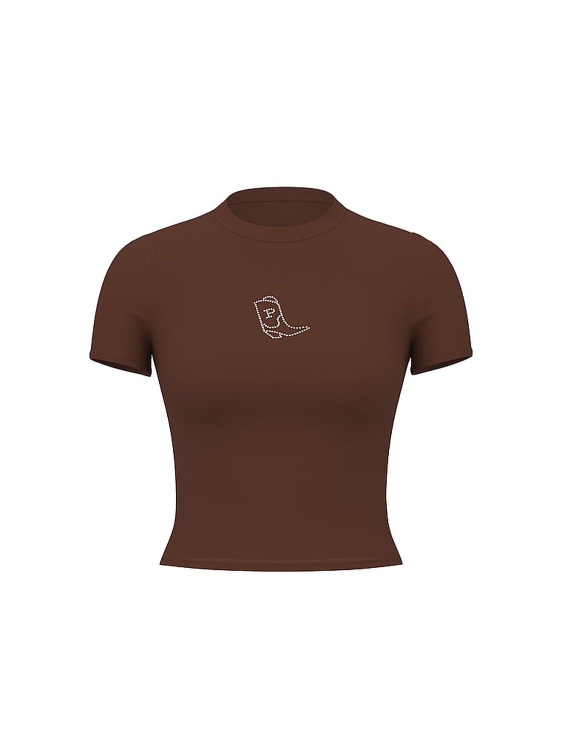 vs Pink Cotton Baby Tee Ganache Western Bling 1 of 2 