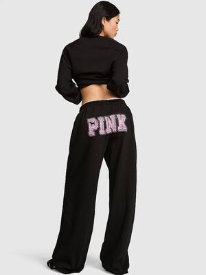 Campus Fleece&trade; Wide-Leg Split-Hem Sweatpants