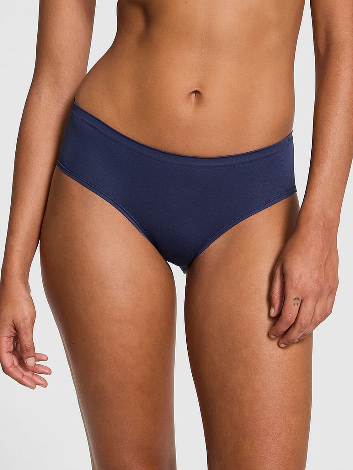 vs Pink Seamless Hiphugger Panty Midnight Navy 1 of 3 