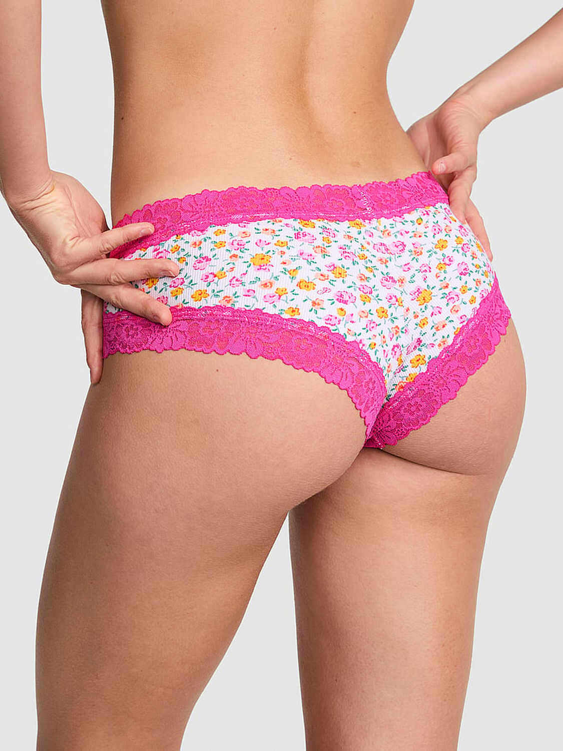 vs Pink Wink Lace-Trim Cheeky Panty 2 of 3 