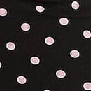 All-Day Cotton Foldover Flare Leggings, Black With Pink Dot Bling, swatch