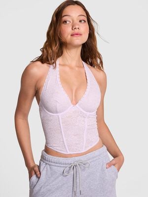 Wink Lace Halter Corset Top