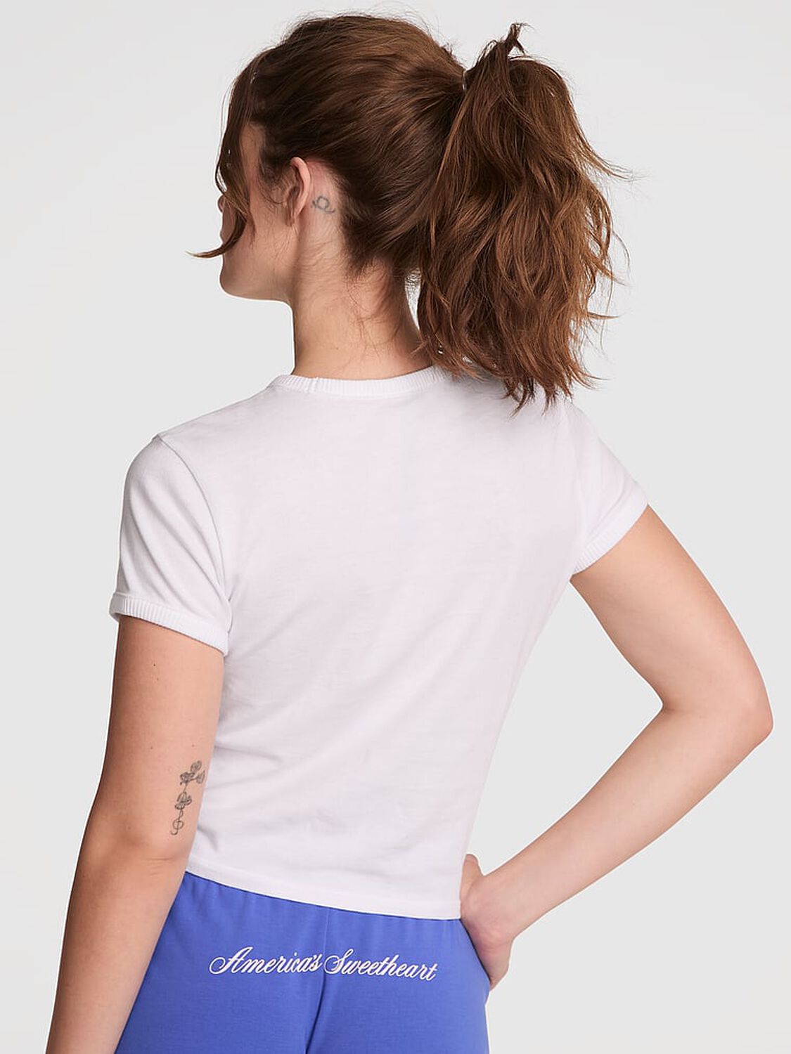 vs Pink Retro Cotton Tee Vs White Polaroid 2 of 2 