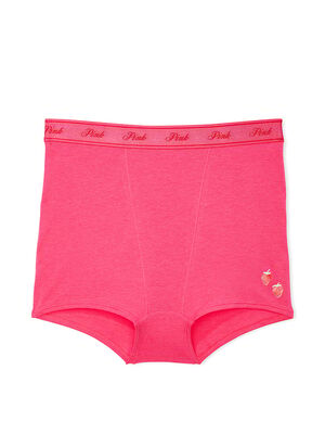 Logo Cotton High-Waist Boyshort Panty