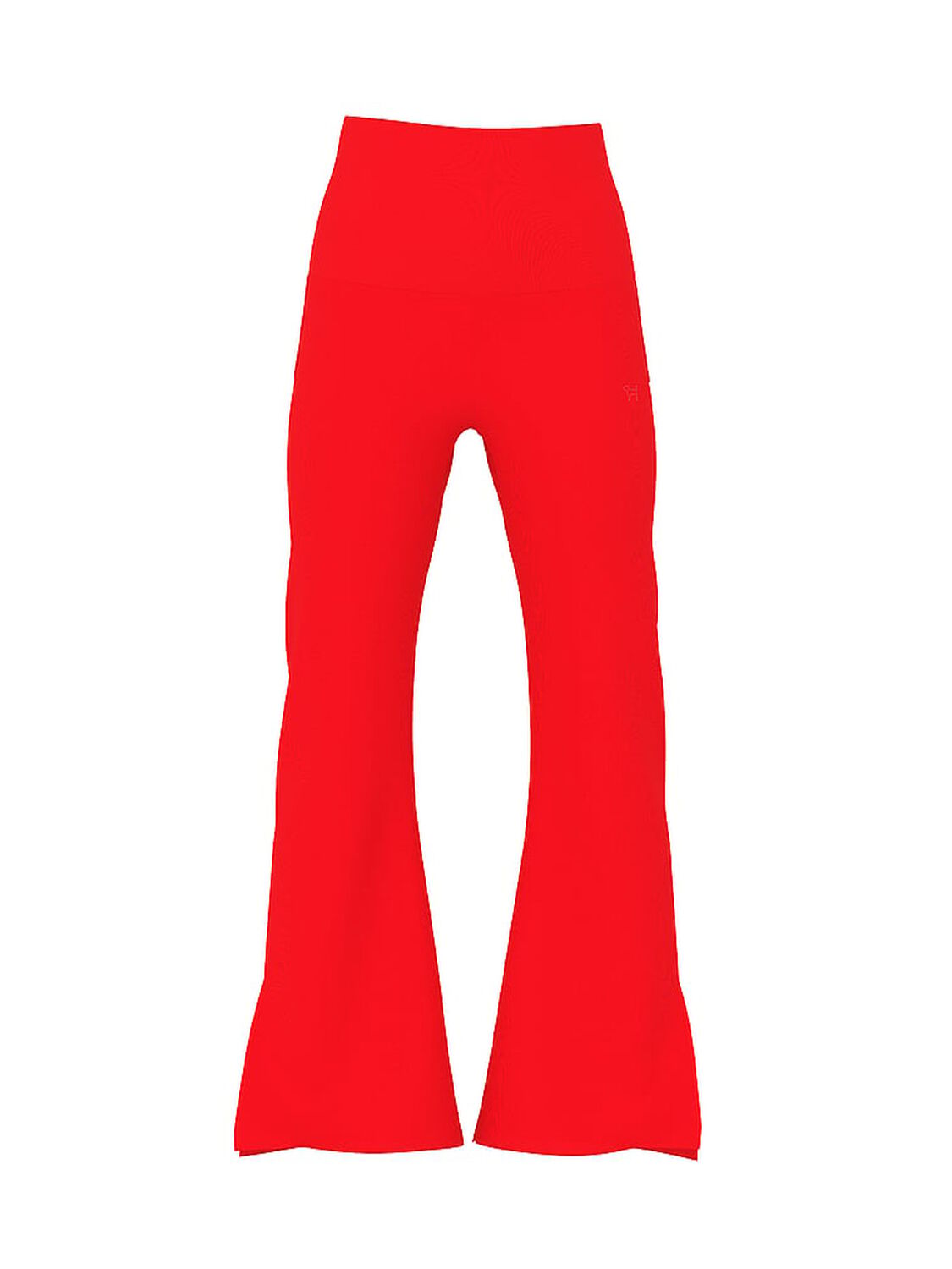 pink Pink Ivy Fleece Foldover Flare Sweatpants Bright Vermillion 3 of 3 