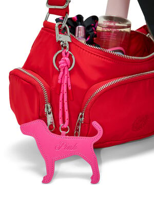 Corded Dog Keychain Charm