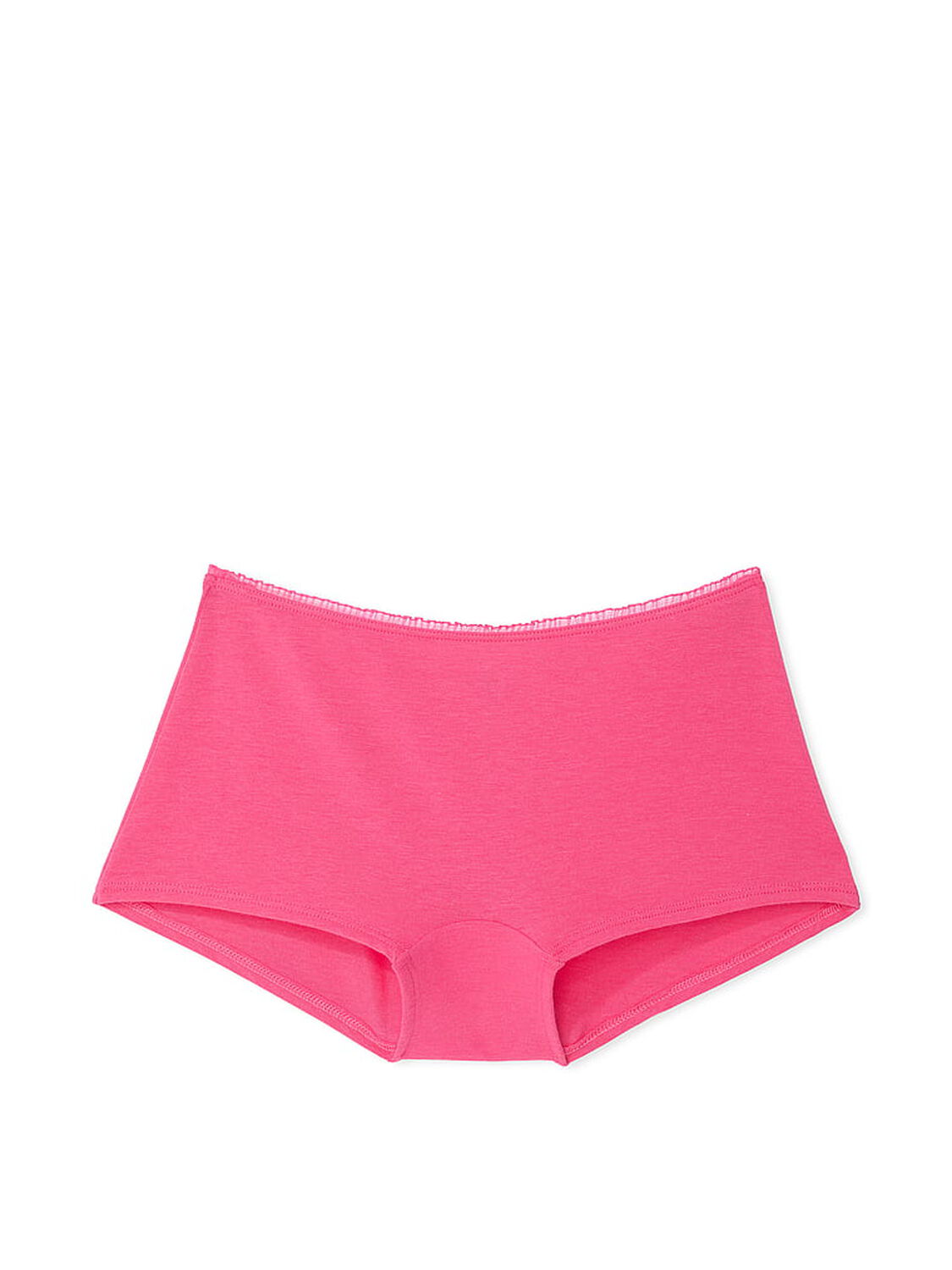 vs Pink Cotton Boyshort Panty Double Bubble Mesh Heart Graphic 3 of 3 