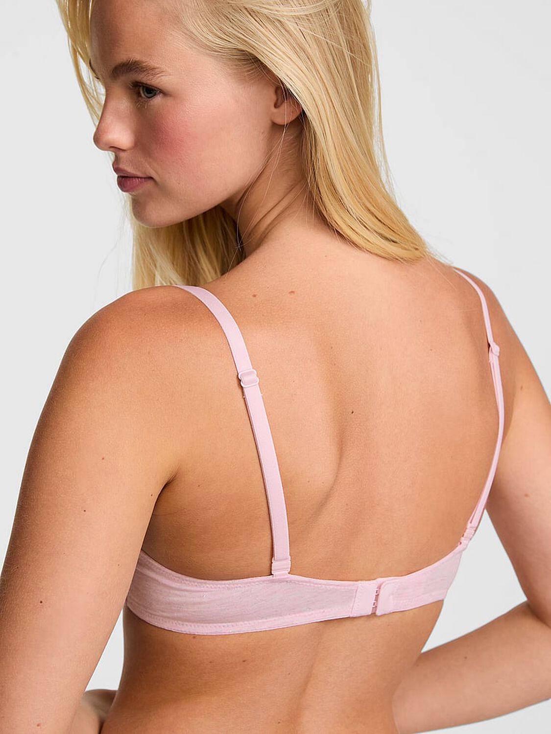 vs Pink Wear Everywhere&trade; Lightly Lined Wireless Bra Heather Petal Pink 2 of 3 