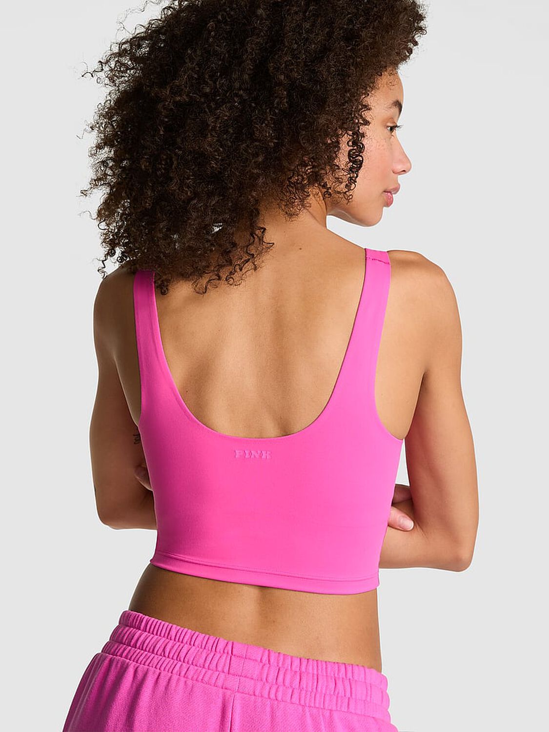vs Pink Relay Longline Sports Bra Pink Gossip 2 of 3 