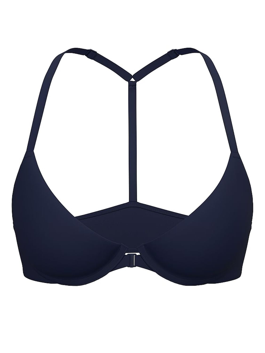 vs Pink Wear Everywhere Wear Everywhere Front-Close Lightly Lined Full Coverage T-Shirt Bra Noir Navy 3 of 3 