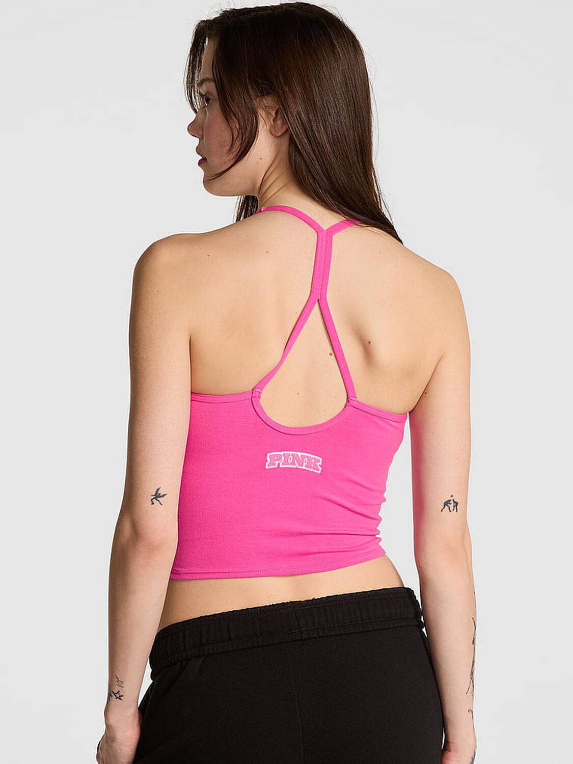 vs Pink All-Day Cotton Tank Top Pink Gossip 2 of 2 