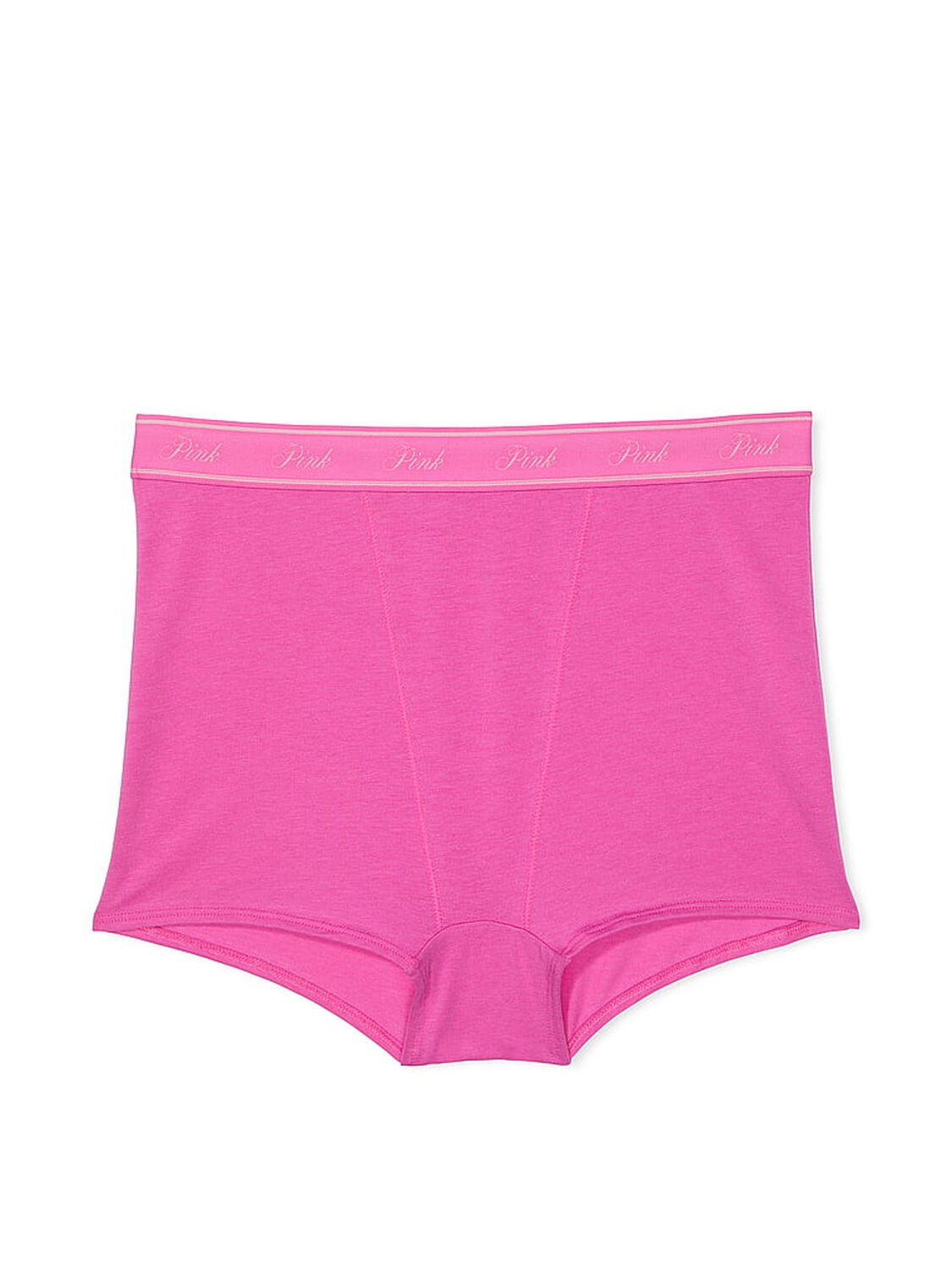 vs Pink Logo Cotton High-Waist Boyshort Panty Pink Gossip 1 of 2 