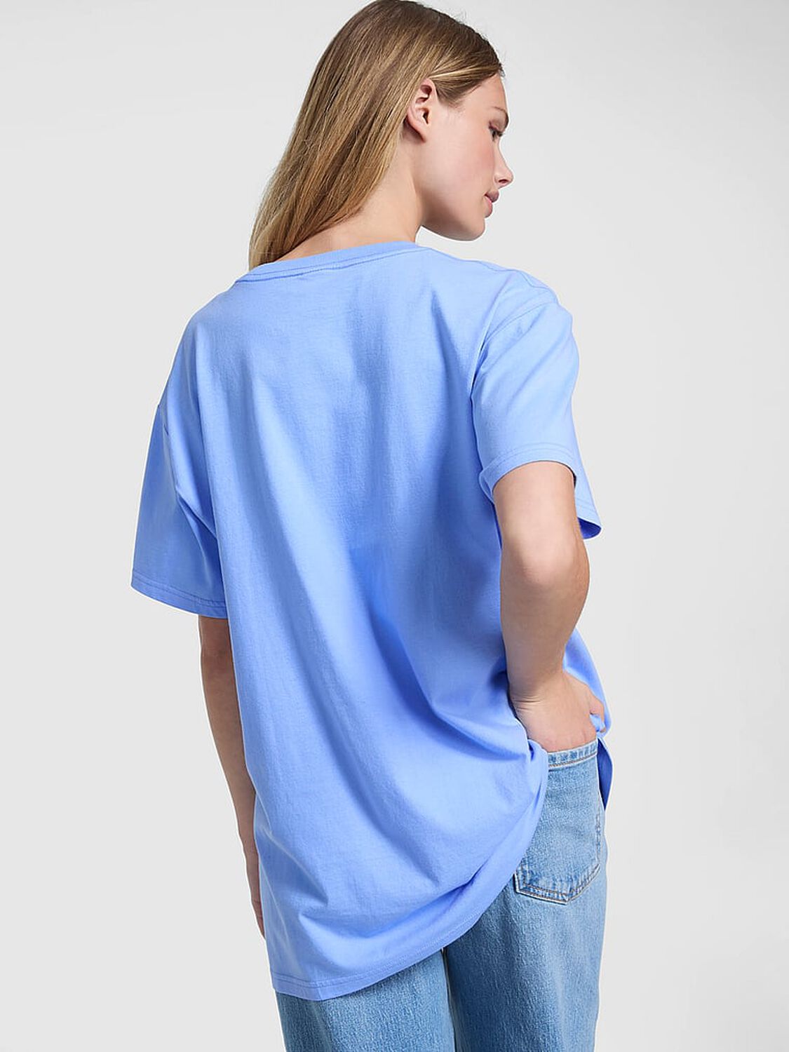 vs Pink Campus Cotton Tee Seascape Blue Cowboys Bling 2 of 2 