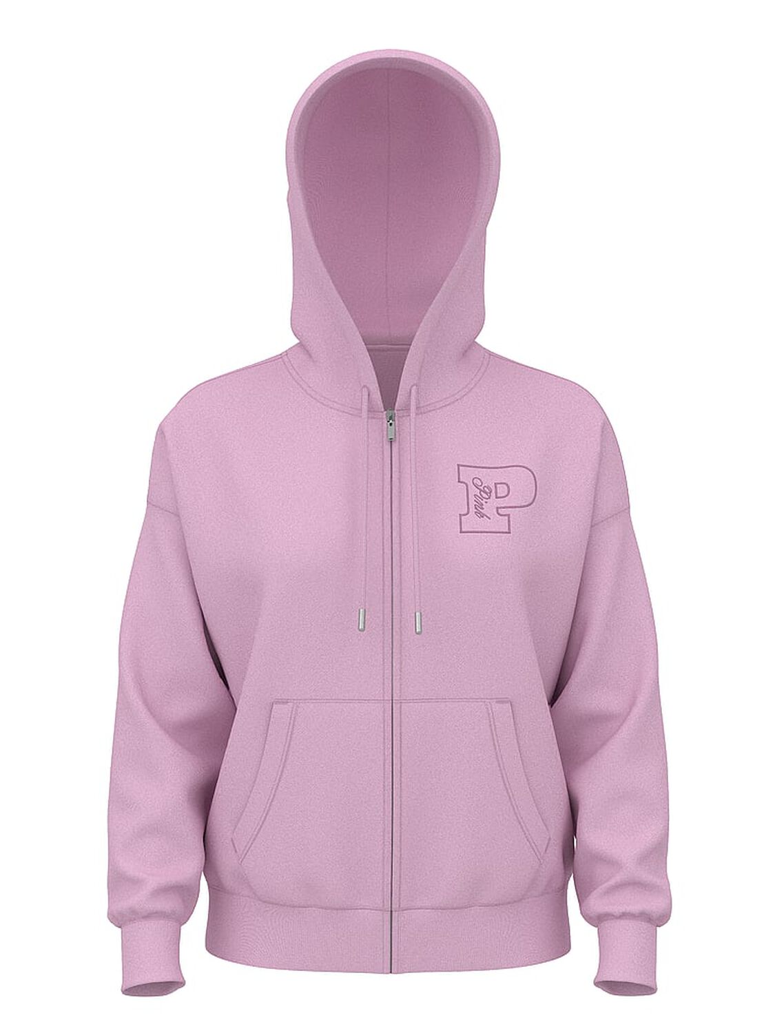 vs Pink Ivy Fleece Campus Full-Zip Hoodie Hushed Lilac 1 of 3 