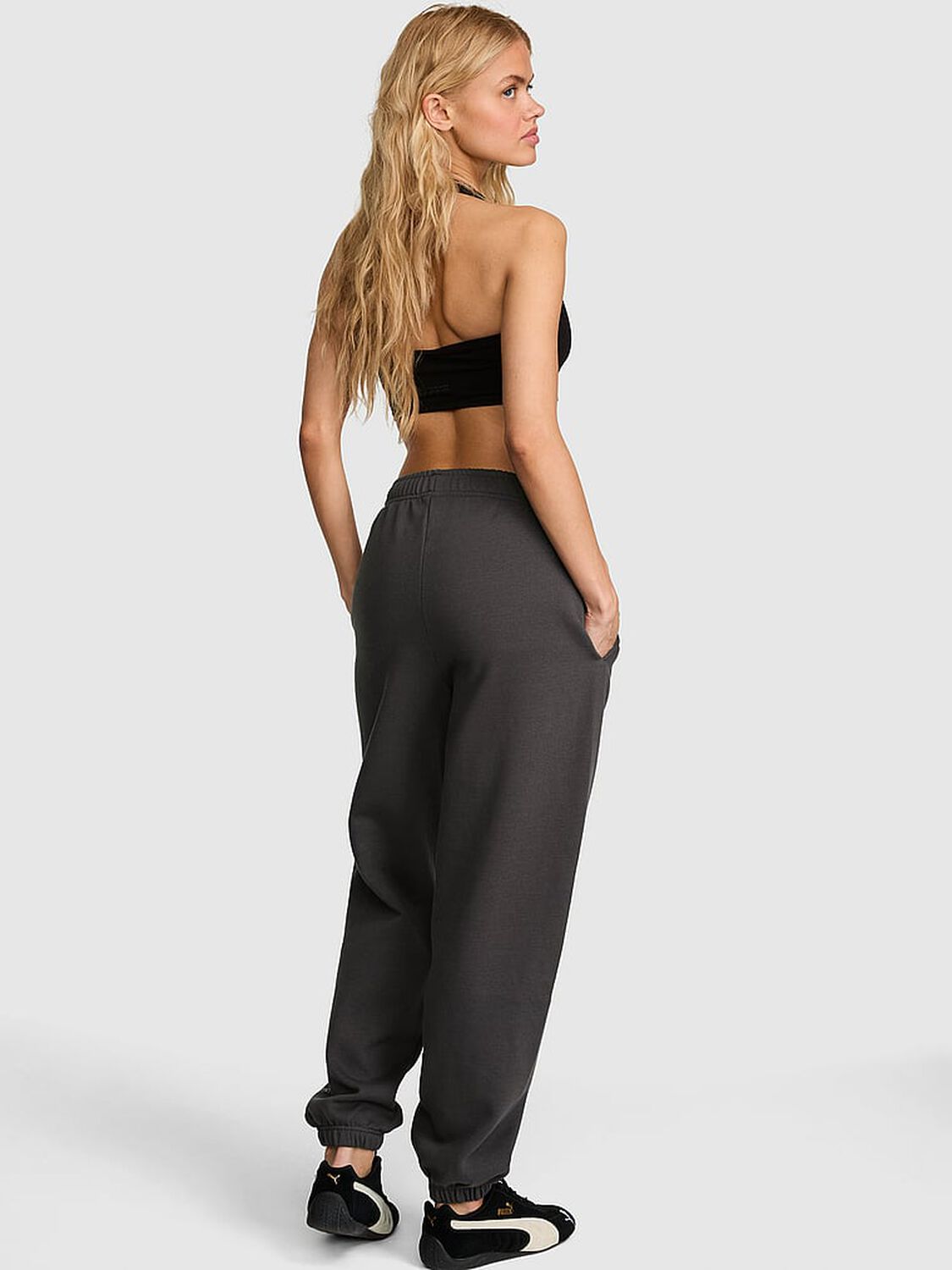 vs Pink Campus Fleece&trade; Sweatpants Coal Shine 2 of 3 