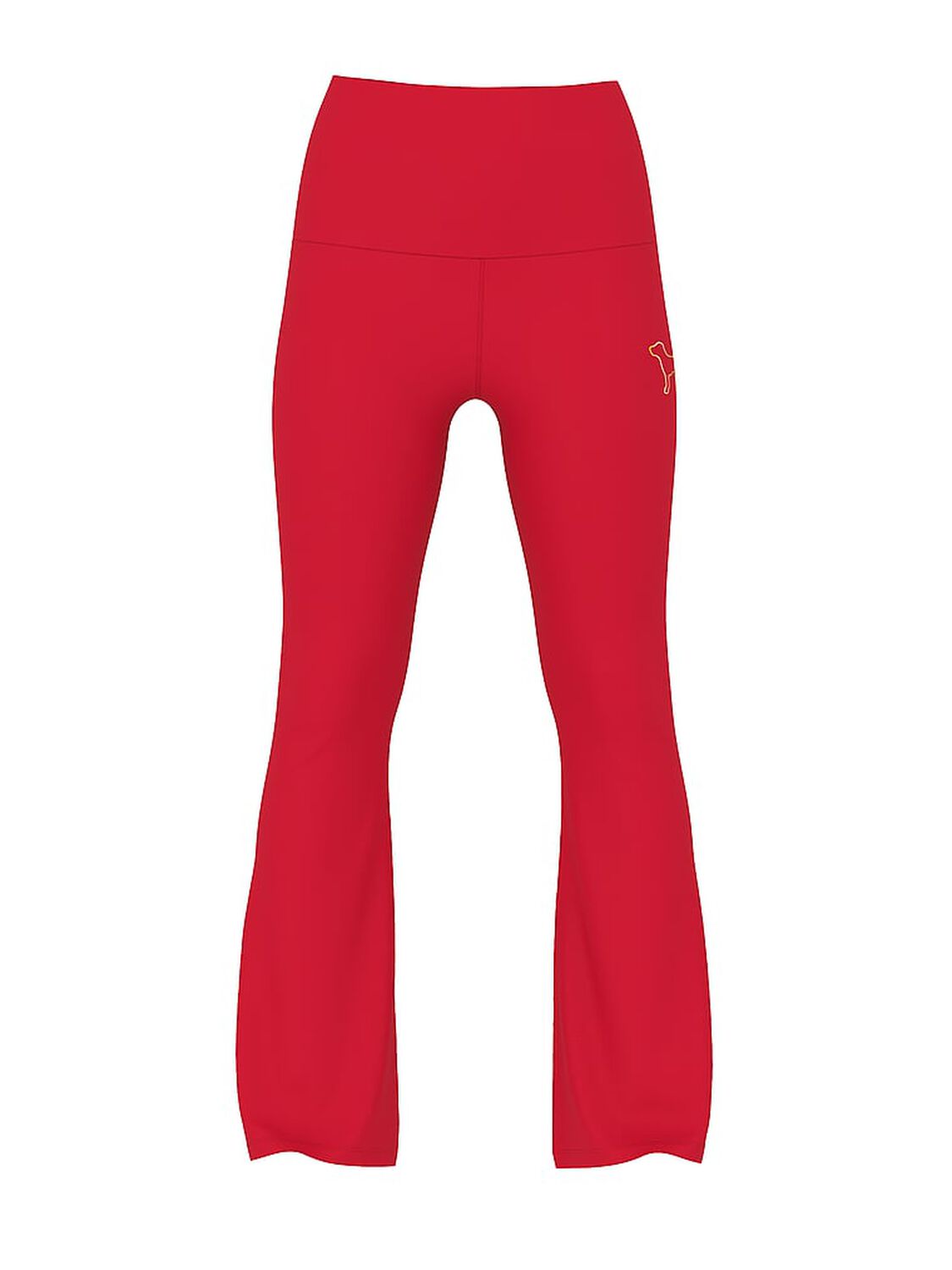 vs Pink All-Day Cotton Foldover Flare Leggings Red Pepper Foil Santas Fave 3 of 3 