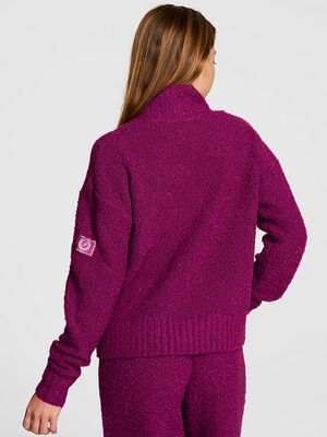 Cozy Boucl&eacute; Half-Zip Sweater