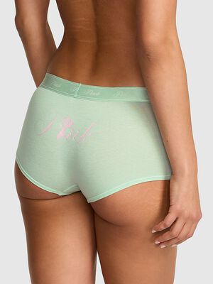 Logo Cotton Shine Boyshort Panty