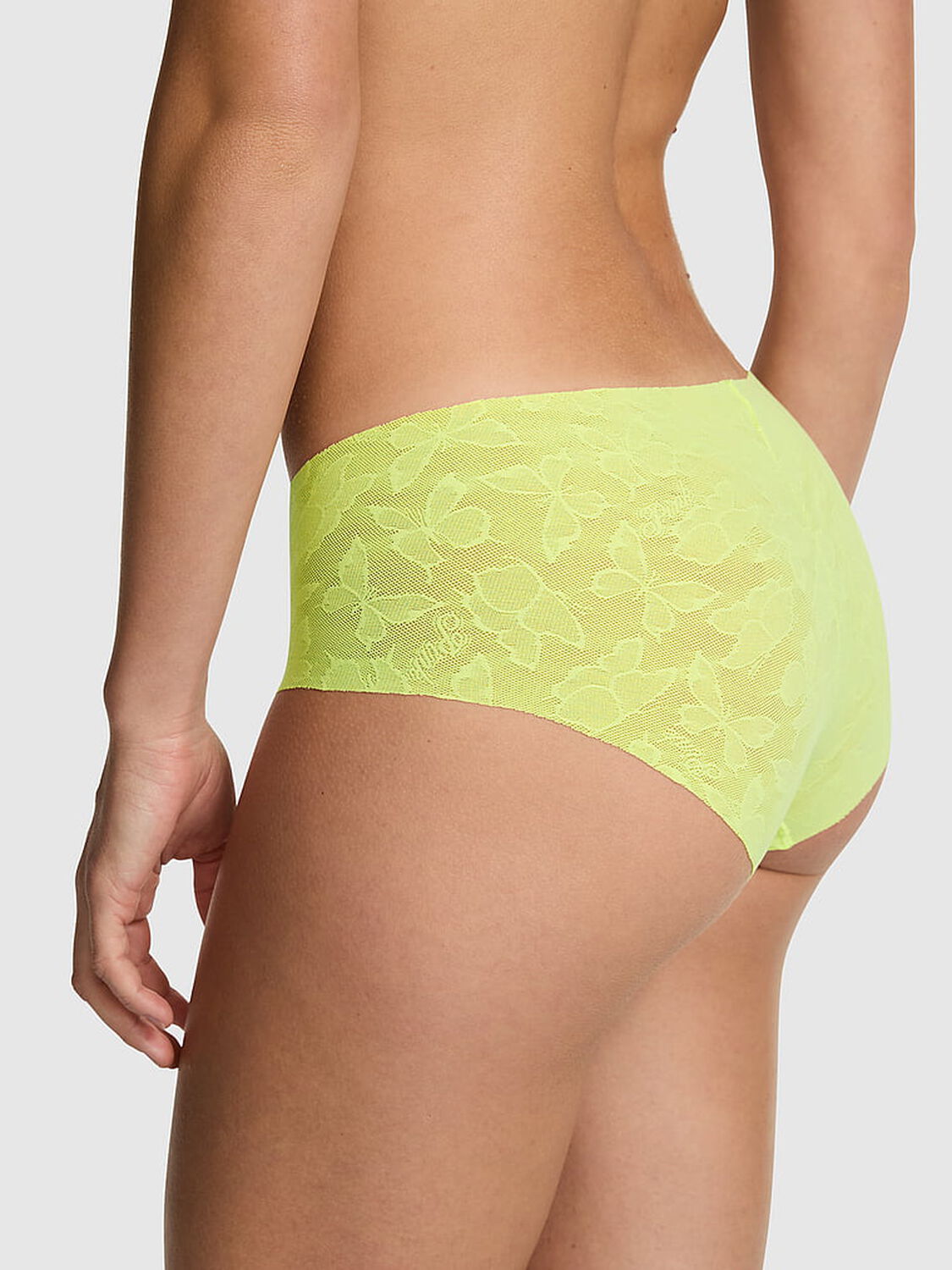 vs Pink No-Show Hiphugger Panty Lime Citron 2 of 3 