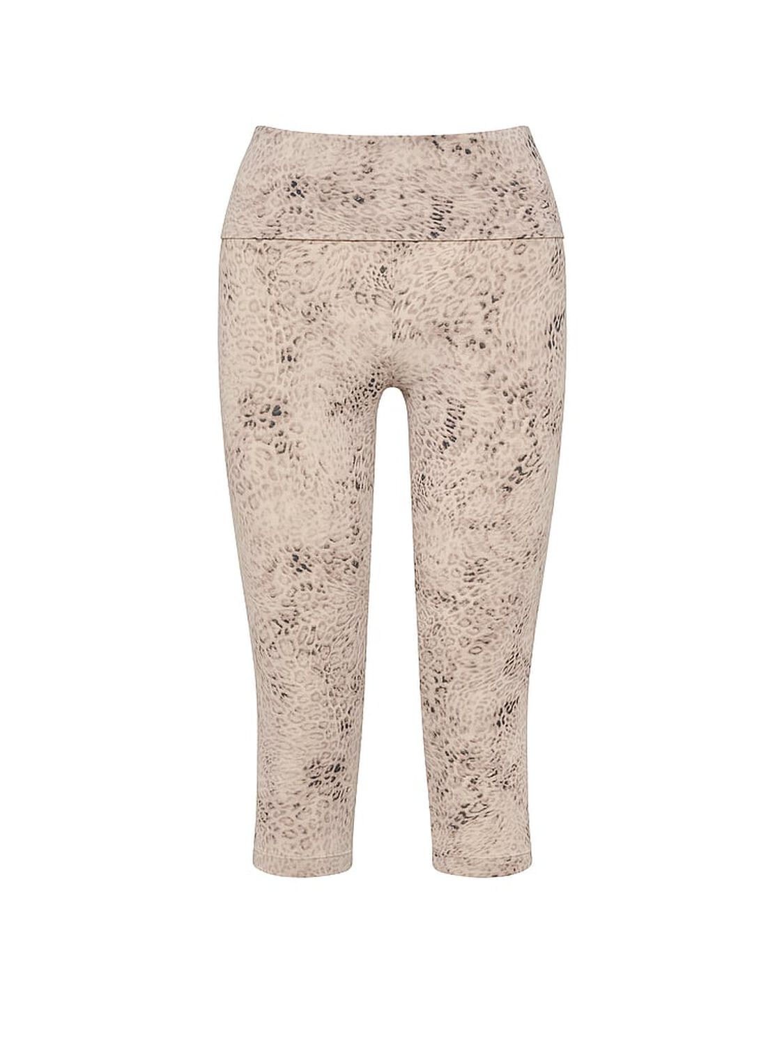 pink Pink All-Day Cotton&trade; Foldover Capri Leggings Leopard 3 of 4 