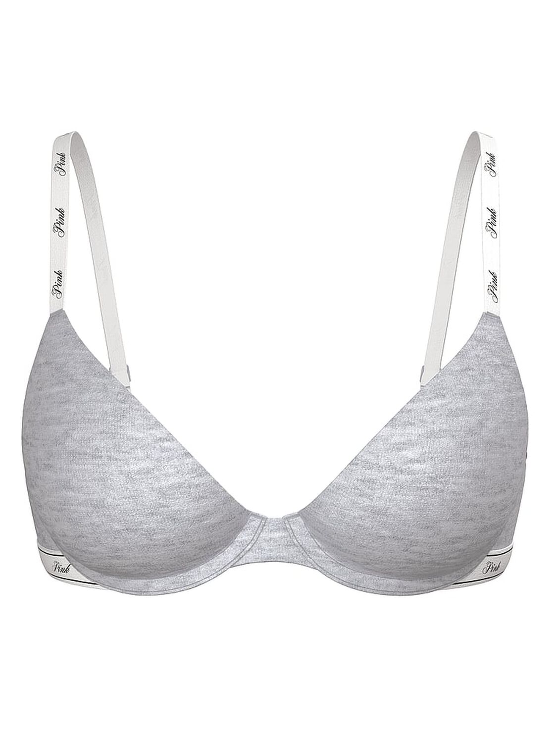 vs Pink Wear Everywhere Wear Everywhere Lightly Lined Full Coverage T-Shirt Bra Medium Heather Grey 3 of 3 