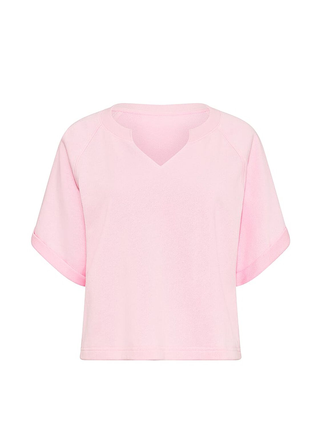 vs Pink Campus Terry&trade; Short-Sleeve Crew Sweatshirt 3 of 3 